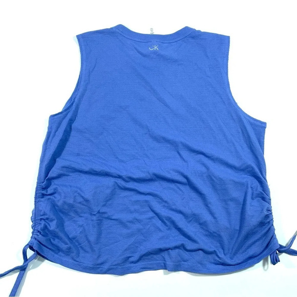 CK Calvin Klein Performance Ruched Tank Top Blue Purple Size 2X - Picture 2 of 6